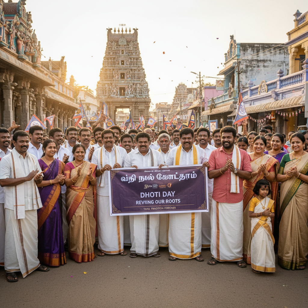 Dhoti Day Gives New Impetus to Ethnic Wear in Tamil Nadu