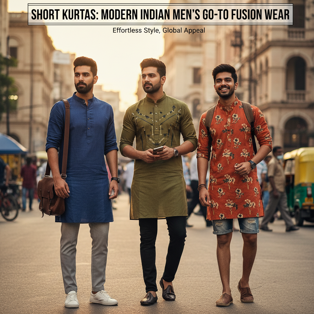 Ethnic Short Kurtas Emerge as the Go-To Fusion Wear for Modern Indian Men